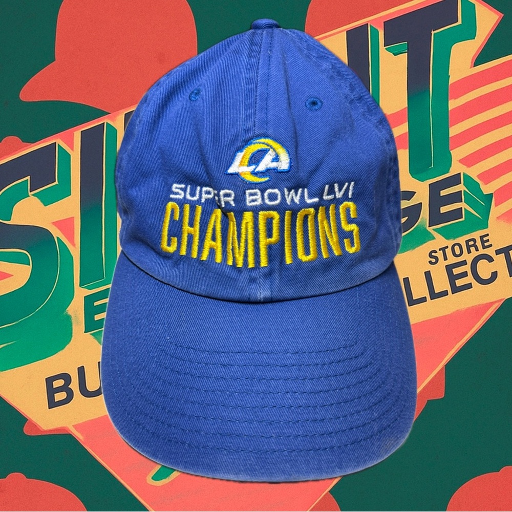Los Angeles Rams '47 Hat One Size Blue Strap Back Super Bow LVI Champion